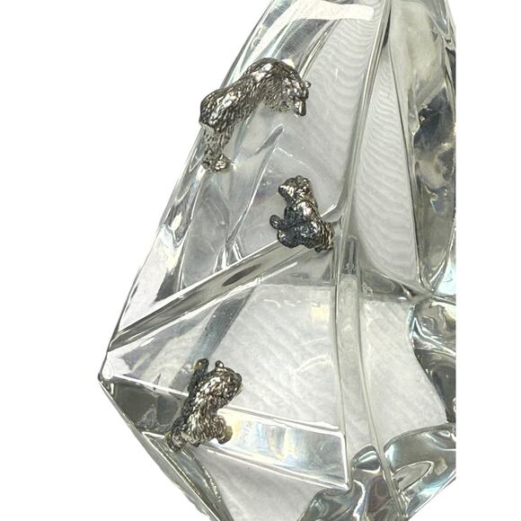 The Franklin Mint James Carpenter Crystal Caper Sterling Polar Bear Iceberg 1987 - Picture 9 of 16